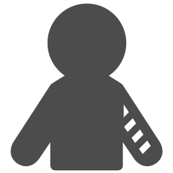 上肢障がいのある人のアイコン